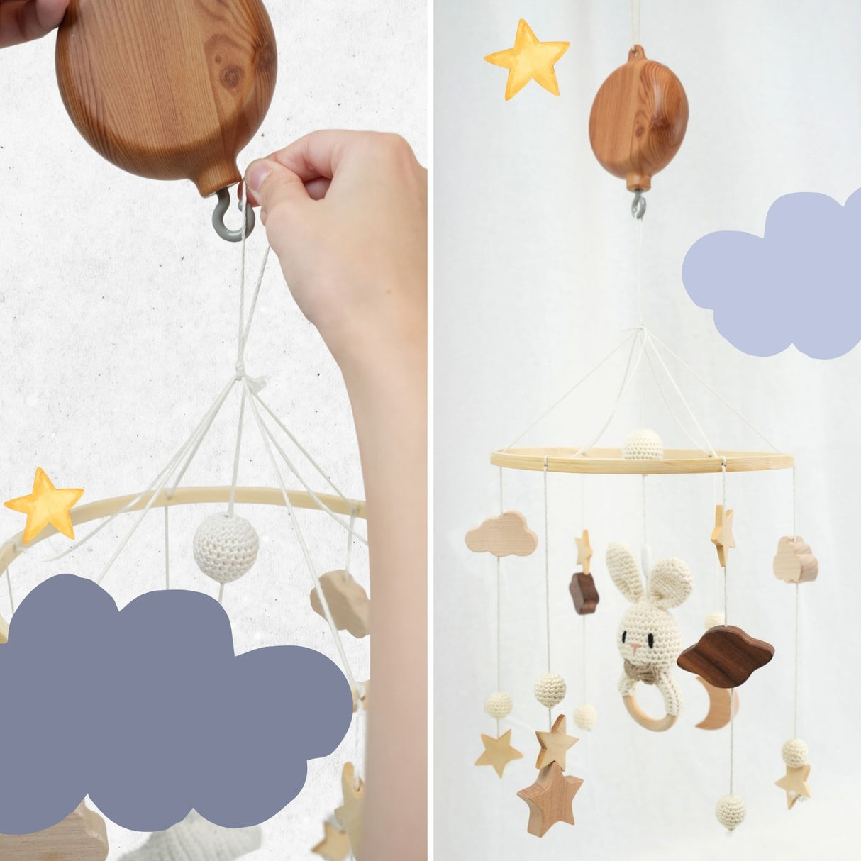 Baby-Soundbox Tragbare Baby-Musikbox Einschlafhilfe mit Musik Spieluhr