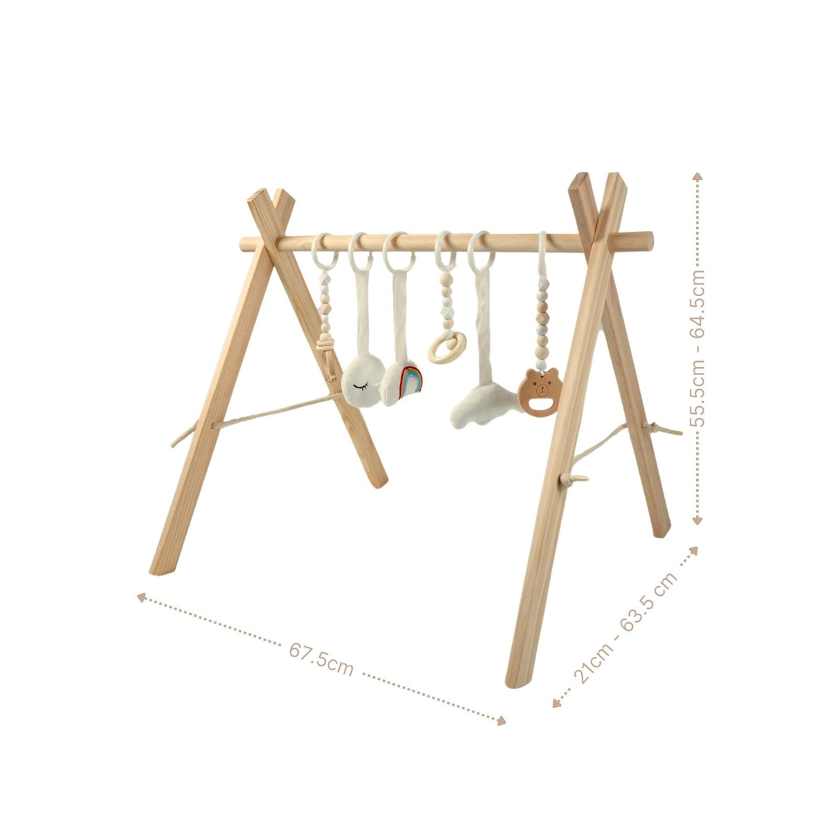 Baby-Gymnastikbogen Baby-Activity-Rahmen Holz-Activity-Rahmen