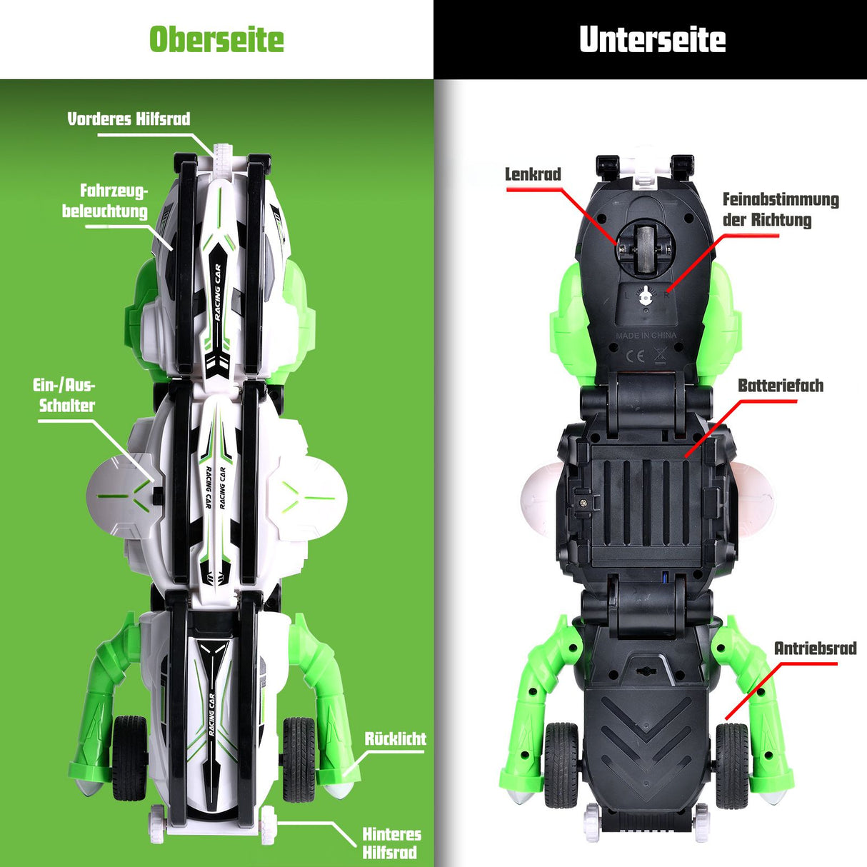 RC Stunt Car Ferngesteuertes Auto Stunt-Auto Rennauto Spielzeugauto