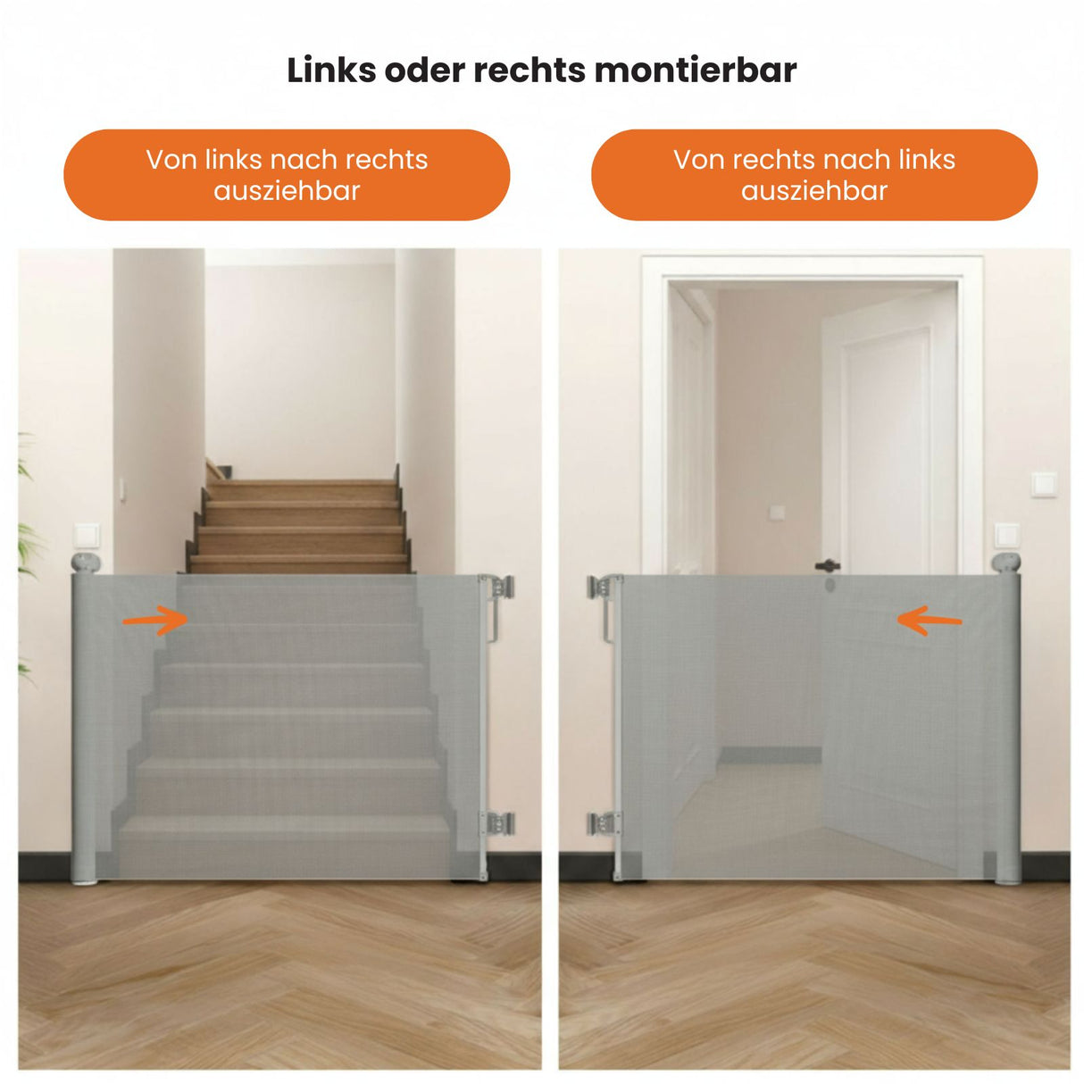 Schutzgitter Tür-Barriere Treppenschutzgitter Absperrgitter