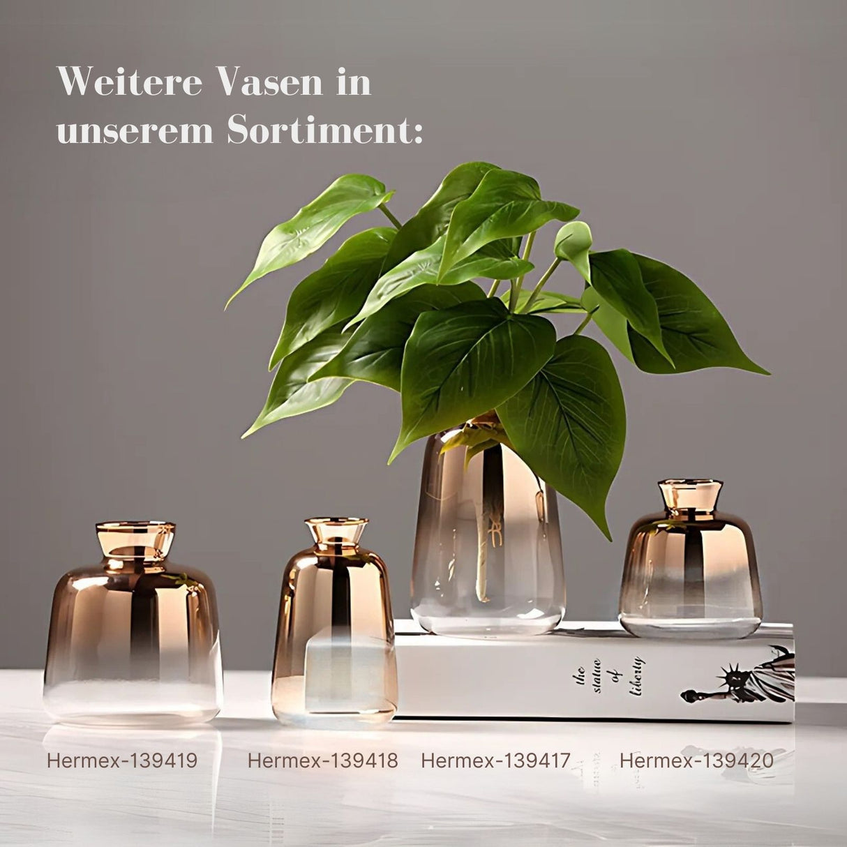 Dekovase Glasvase Tischvase Blumenvase Designvase
