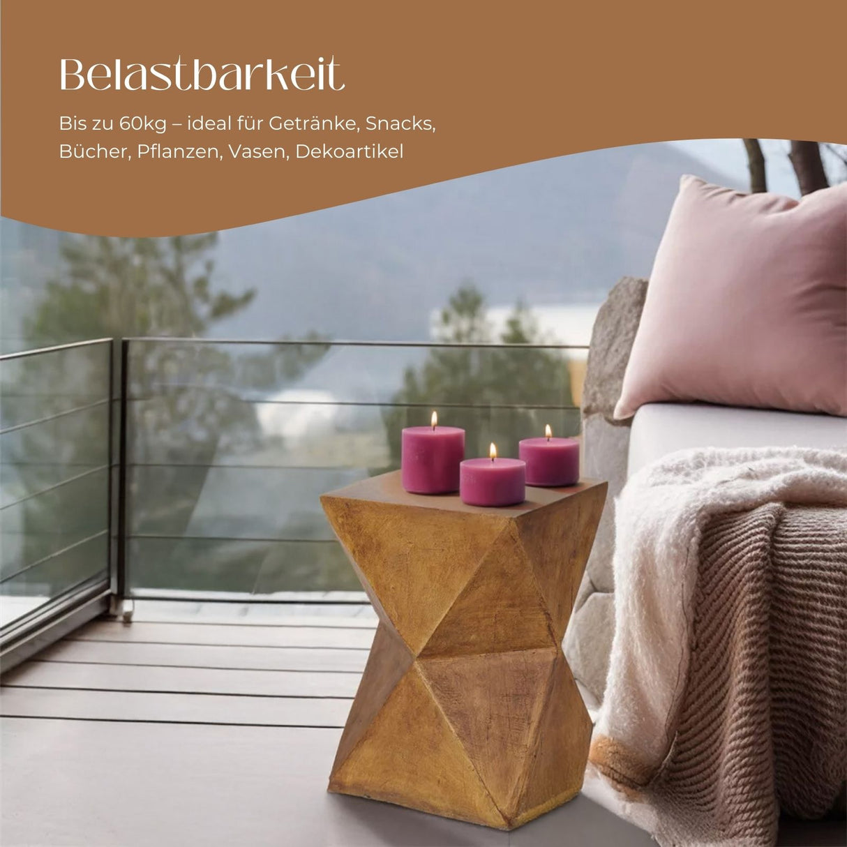 Gartentisch Outdoor-Tisch Akzenttisch Beistelltisch Dekotisch