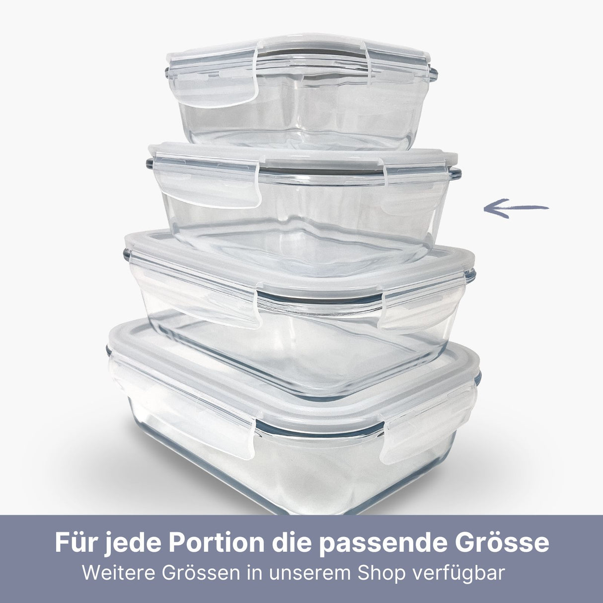 Glas-Vorratsbehälter Frischhaltebox Frischhaltedose Vorratsdose