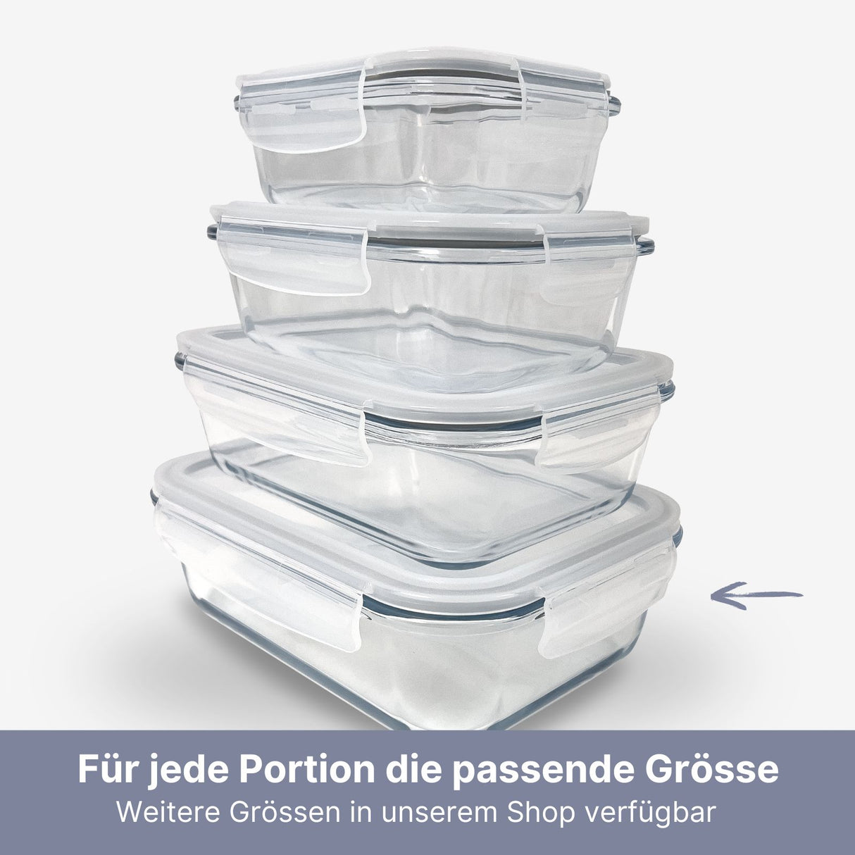 Glas-Vorratsbehälter Frischhaltedose Vorratsdose Frischhaltebox