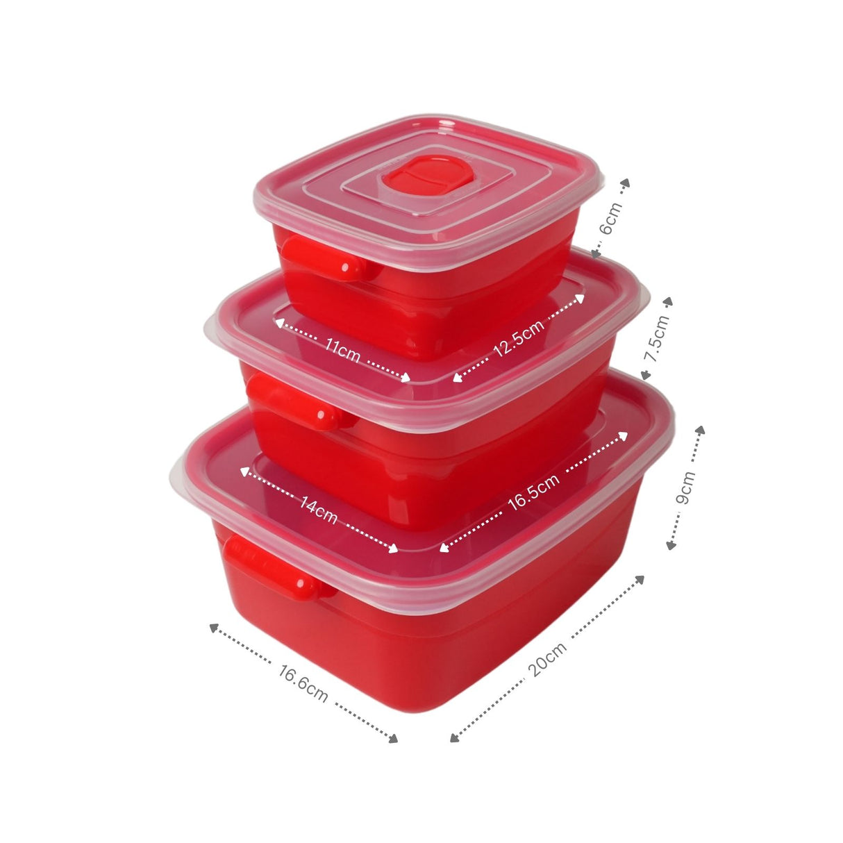 3er-Set Vorratsdosen Aufbewahrungsdosen Gefrierdosen Mikrowellendosen