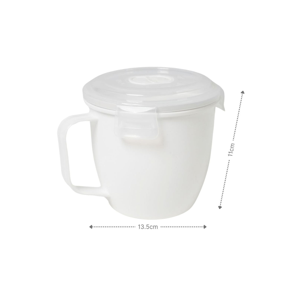Mikrowellen-Tasse mit Henkel Suppen-Mug Mikrowellen-Becher Lunchbecher