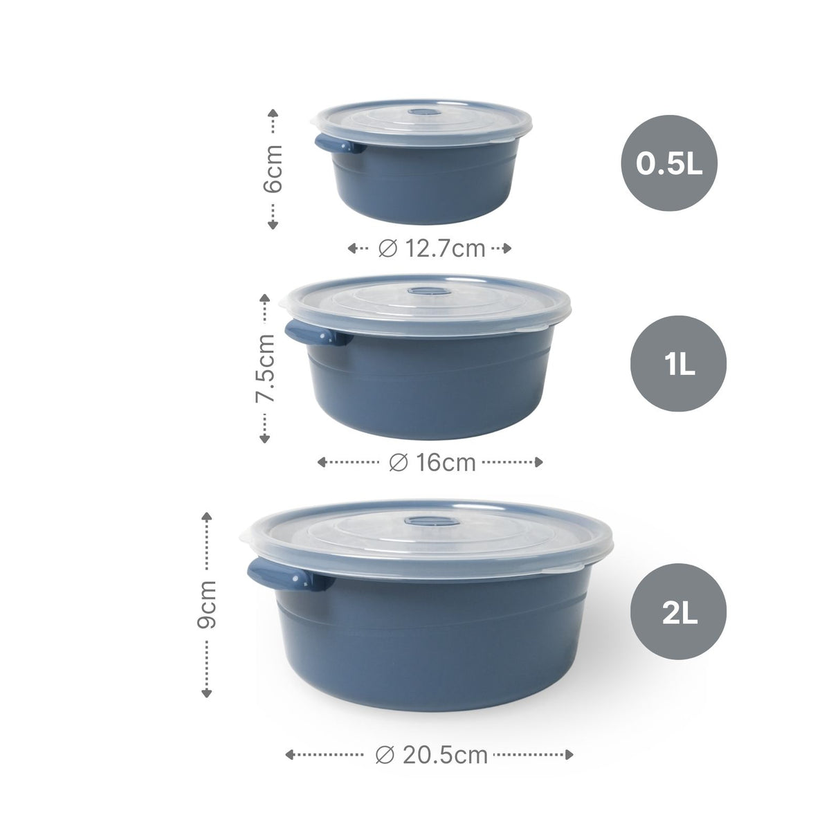 7er-Set Mikrowellendosen Vorratsdosen mit Mikrowellen-Becher Tasse