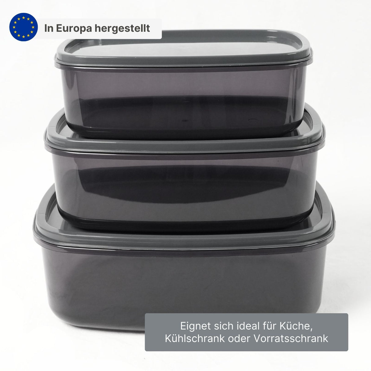 6er-Set Lichtschutz-Aufbewahrungsboxen Vorratsodsen Frischhaltedosen