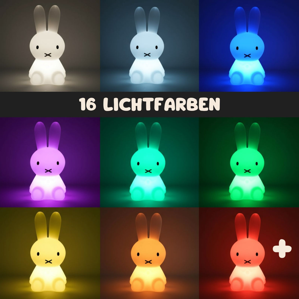 LED-Hasen-Nachtlicht Kinder-Nachttischlampe Tischleuchte Schlaflicht