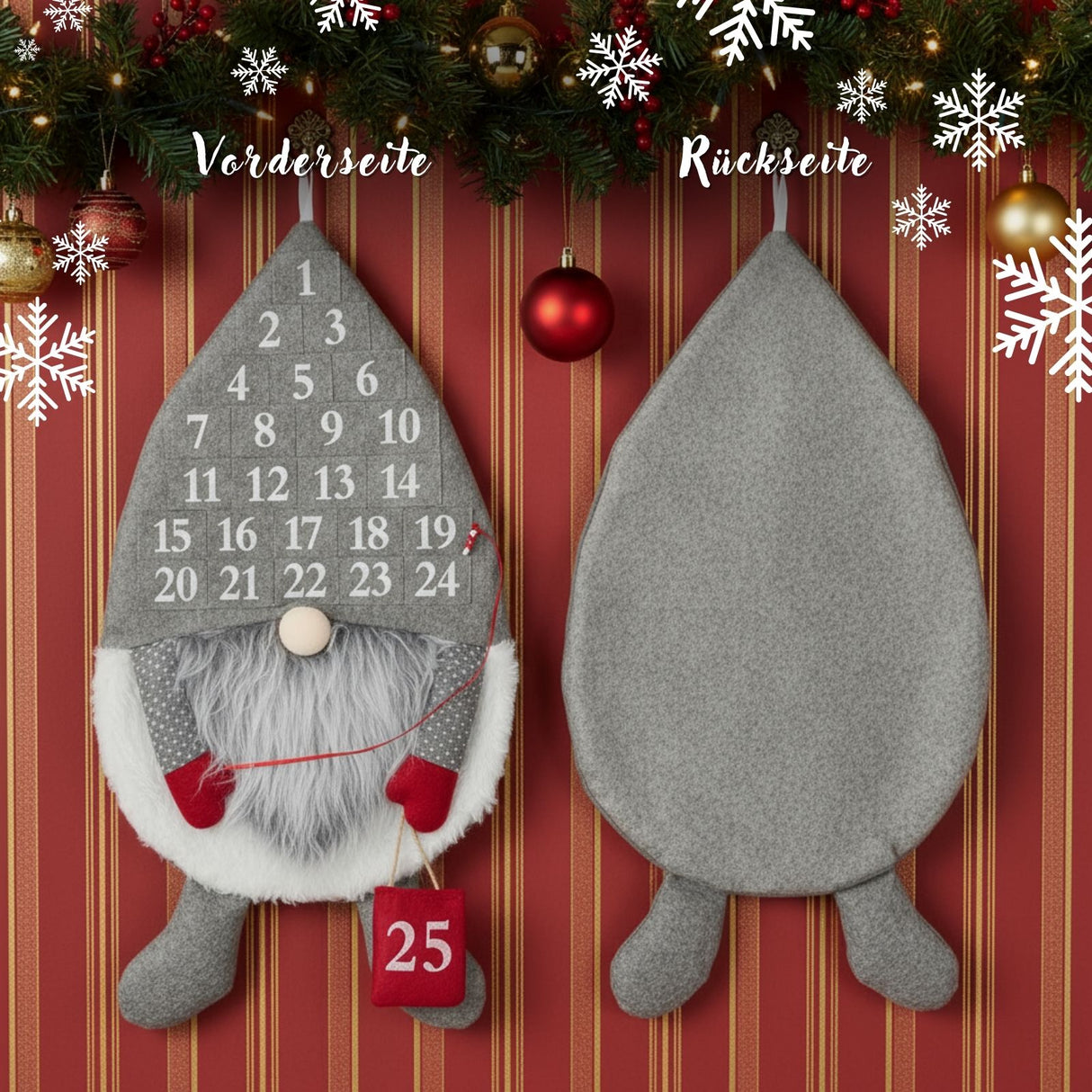 Adventskalender Wichtel Filz-Adventskalender Weihnachtskalender