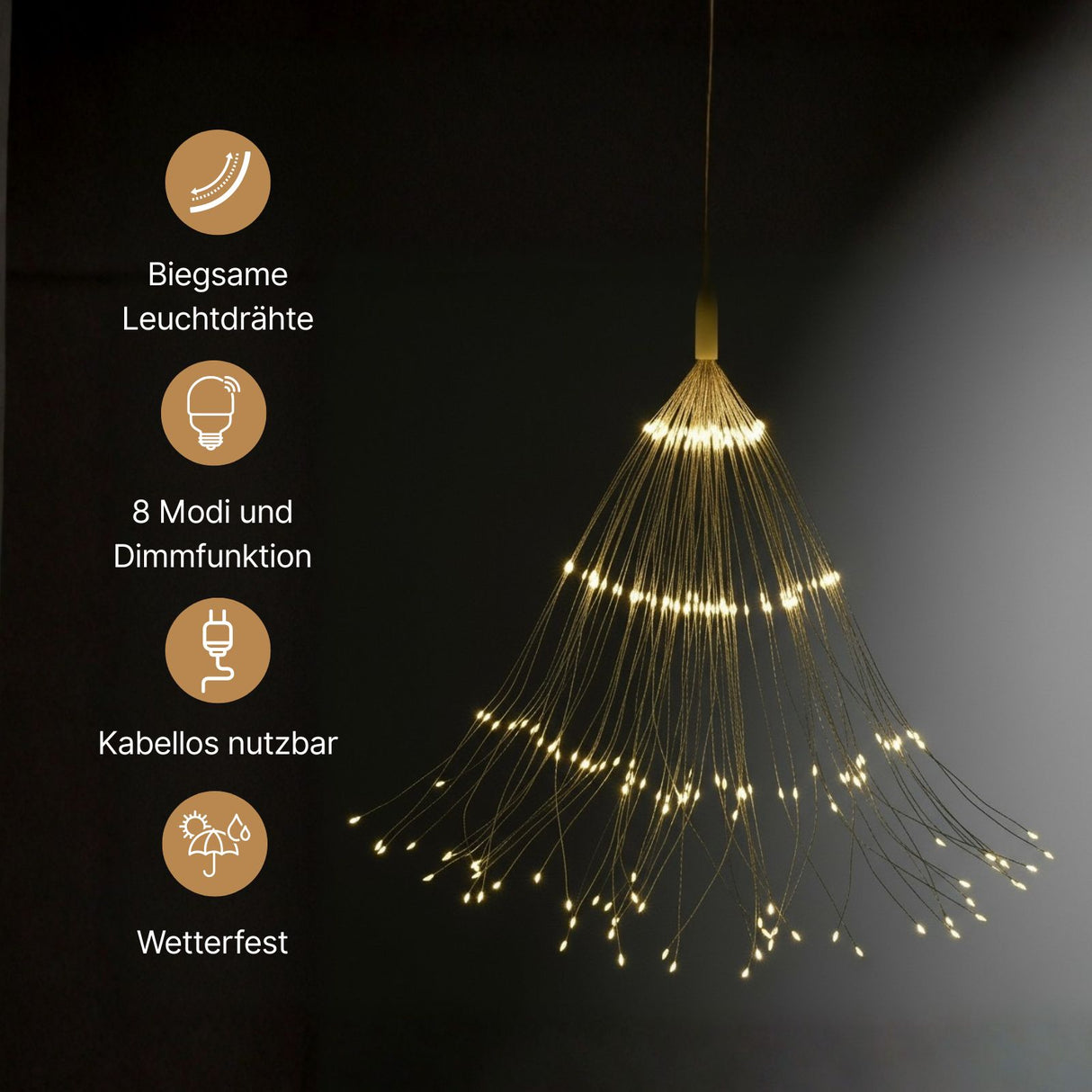 LED Feuerwerkslicht Lichterkette Weihnachtsbeleuchtung Pendelleuchte