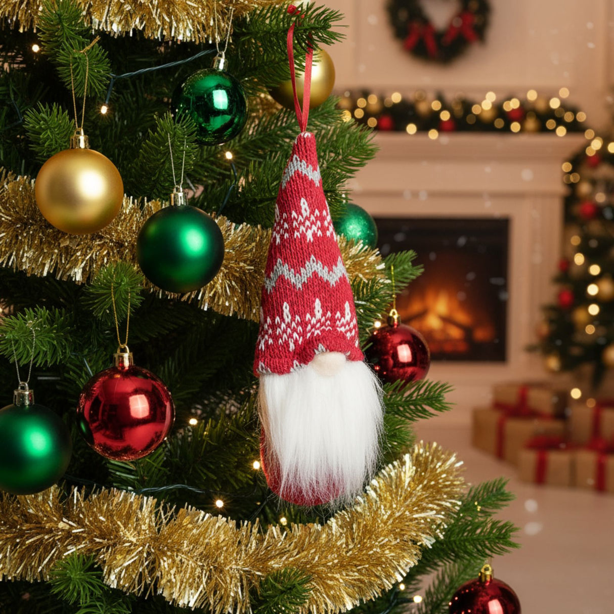 4er-Set Hängender Wichtel Gnom Weihnachtswichtel Weihnachtsdekoration