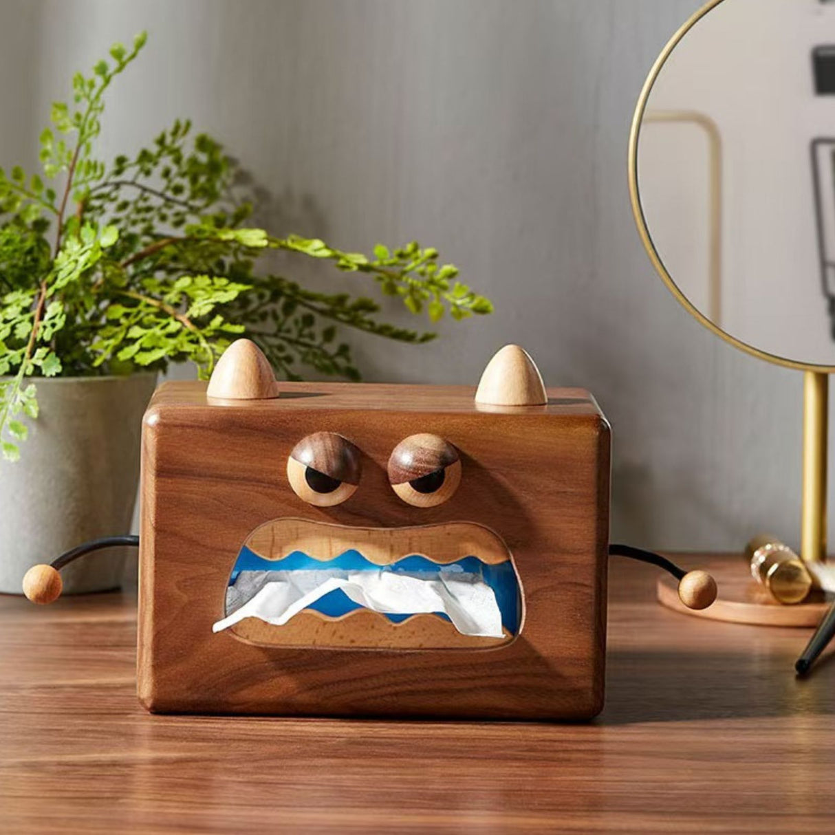 Holz-Taschentuchbox Taschentuchspender Kosmetiktuchbox Dekobox