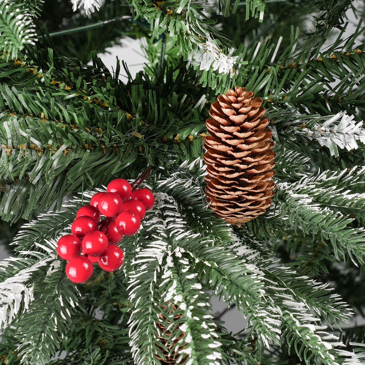 Weihnachtsbaum 210cm mit Schnee Christbaum Tannenbaum Kunsttanne
