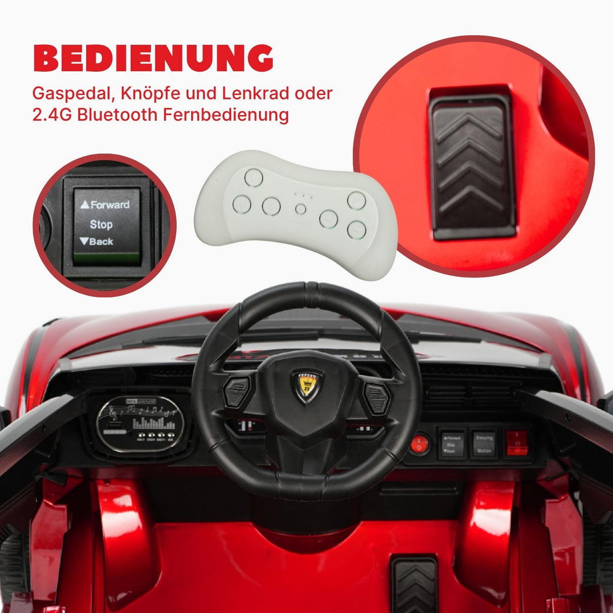 Elektroauto für Kinder Spielzeug Sportwagen Kinderauto Elektrofahrzeug
