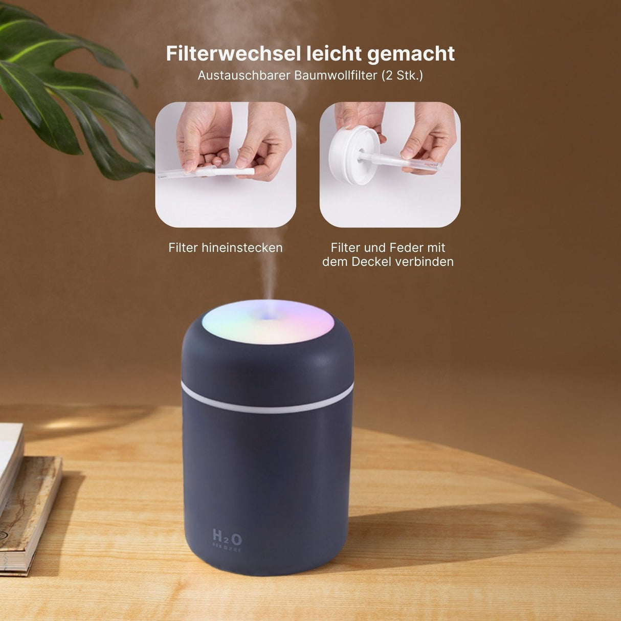 Tragbarer Luftbefeuchter Ultraschall Diffusor Mini-Luftbefeuchter