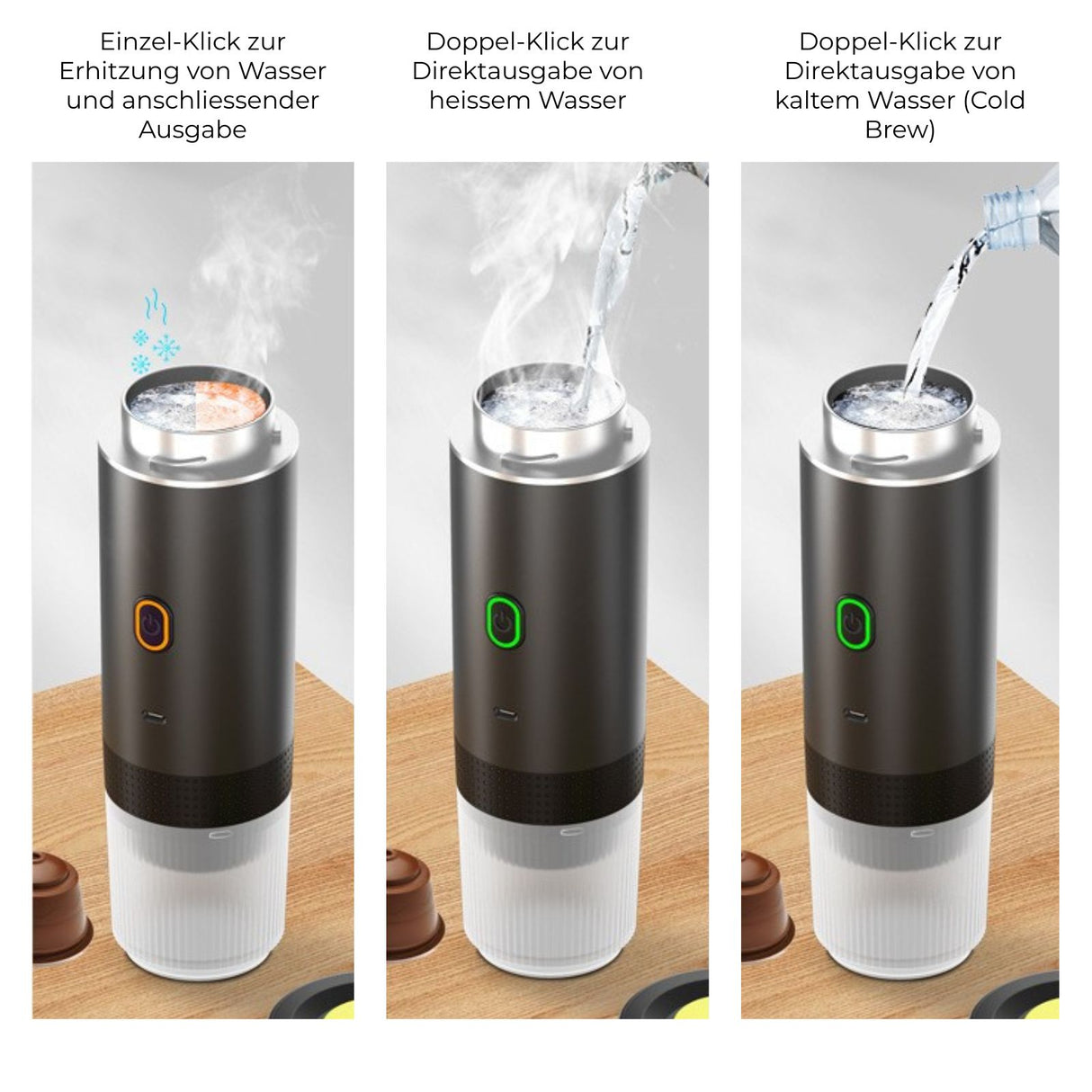 Kaffeemaschine tragbar Reisekaffeemaschine Espressokocher Kaffeeautomat