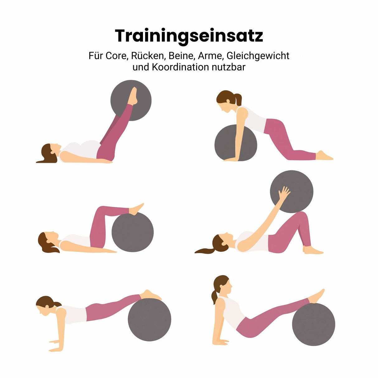Sitzball mit Schutzhülle Fitnessball Yoga-Ball Gymnastikball