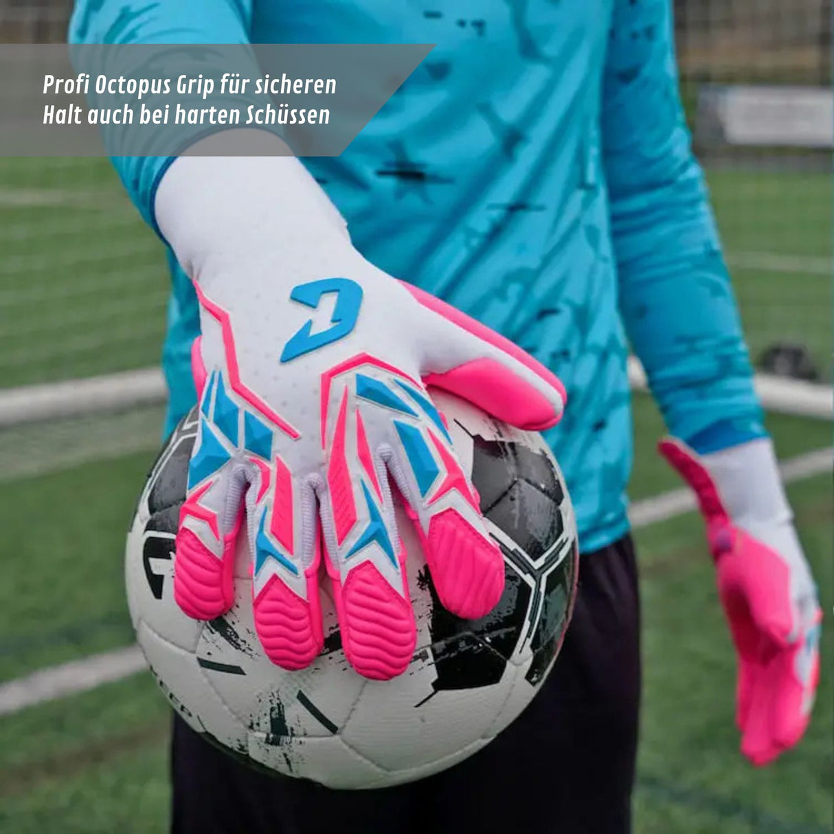 Fussballhandschuhe ViVor Wild Pink Gr. 8 Torwart Goalie Handschuhe