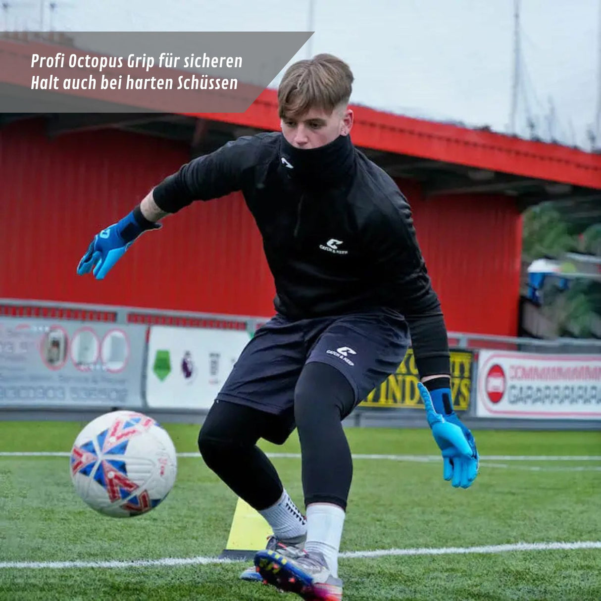 Fussballhandschuhe ViVor Rainy Blue Gr. 5 Torwart Goalie Handschuhe