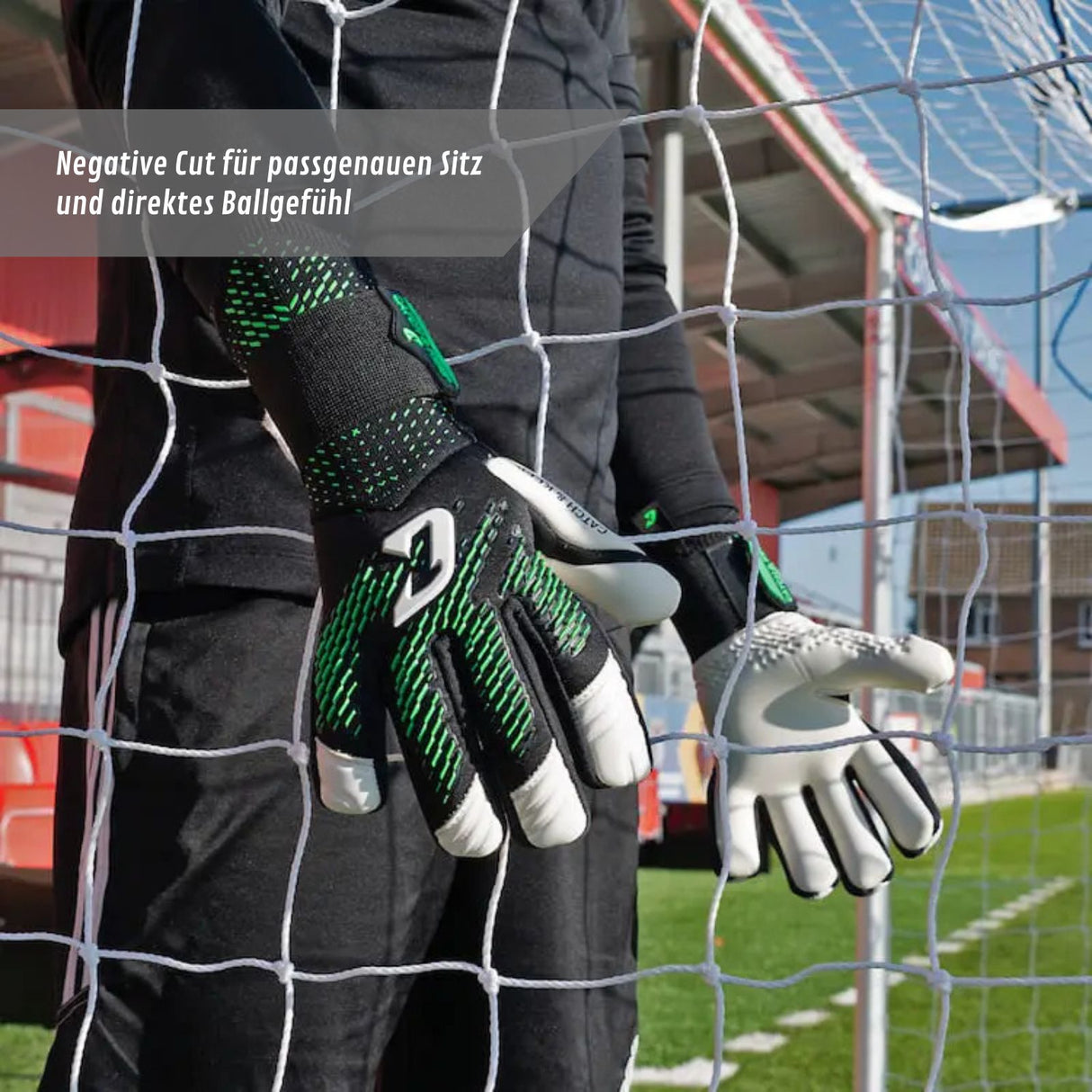 Fussballhandschuhe Revolution Green Gr. 8 Torwart Goalie Handschuhe