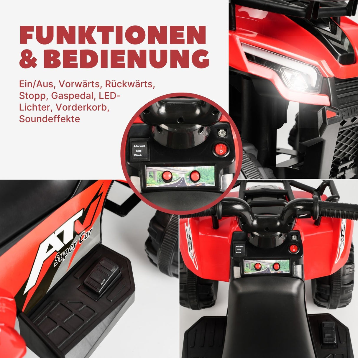 Elektro-Quad für Kinder Kinderfahrzeug Elektrofahrzeug Spielzeug ATV
