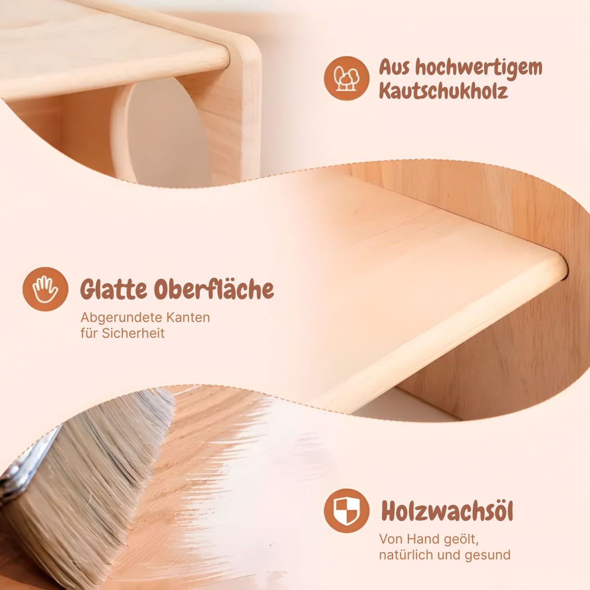 Montessori Tisch- und Stuhl-Set aus Holz für Kinder Kindermöbel Hocker
