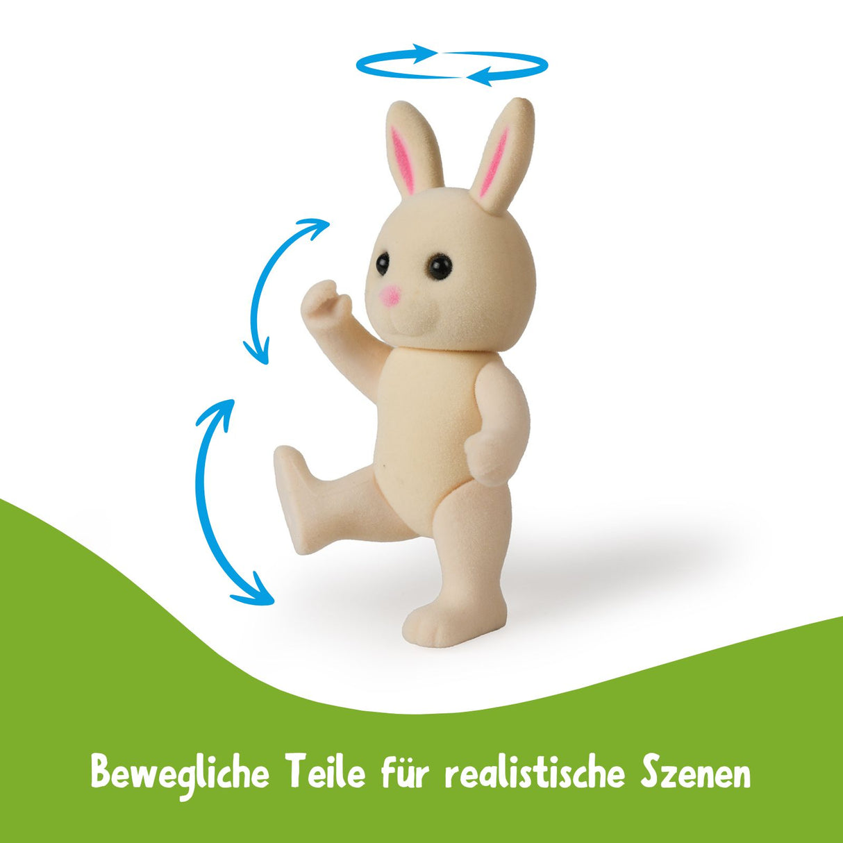 3-tlg. Hasen-Puppenfamilie Puppen Spielzeugfiguren Kinderspielzeug