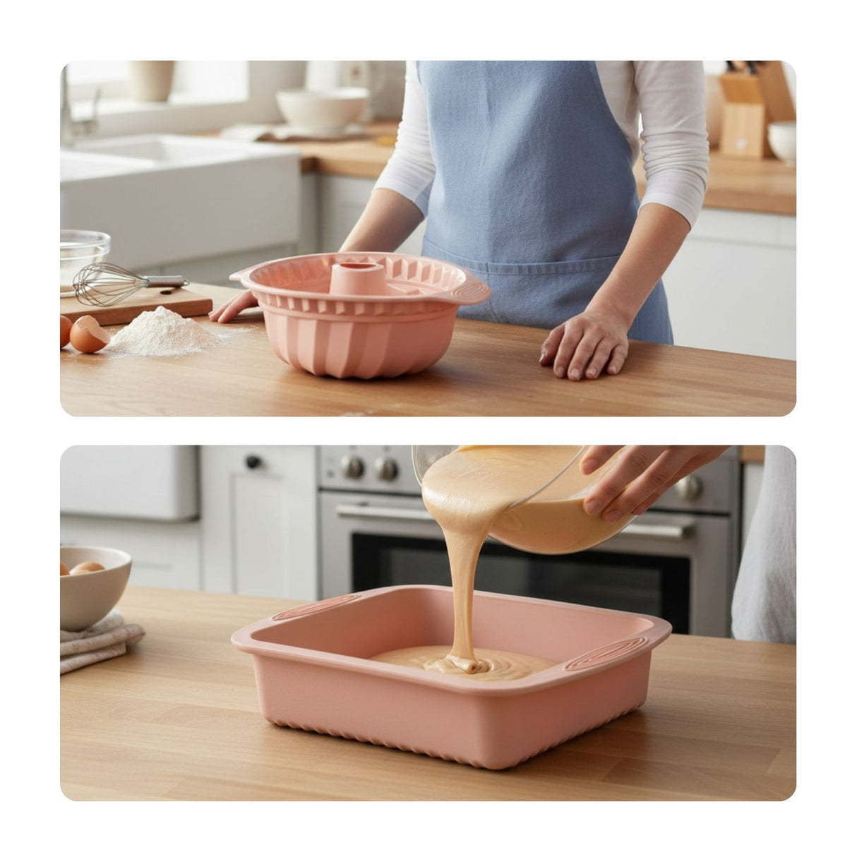 30-tlg. Silikon-Backformen-Set Gugelhupfform Kuchenform Kastenform