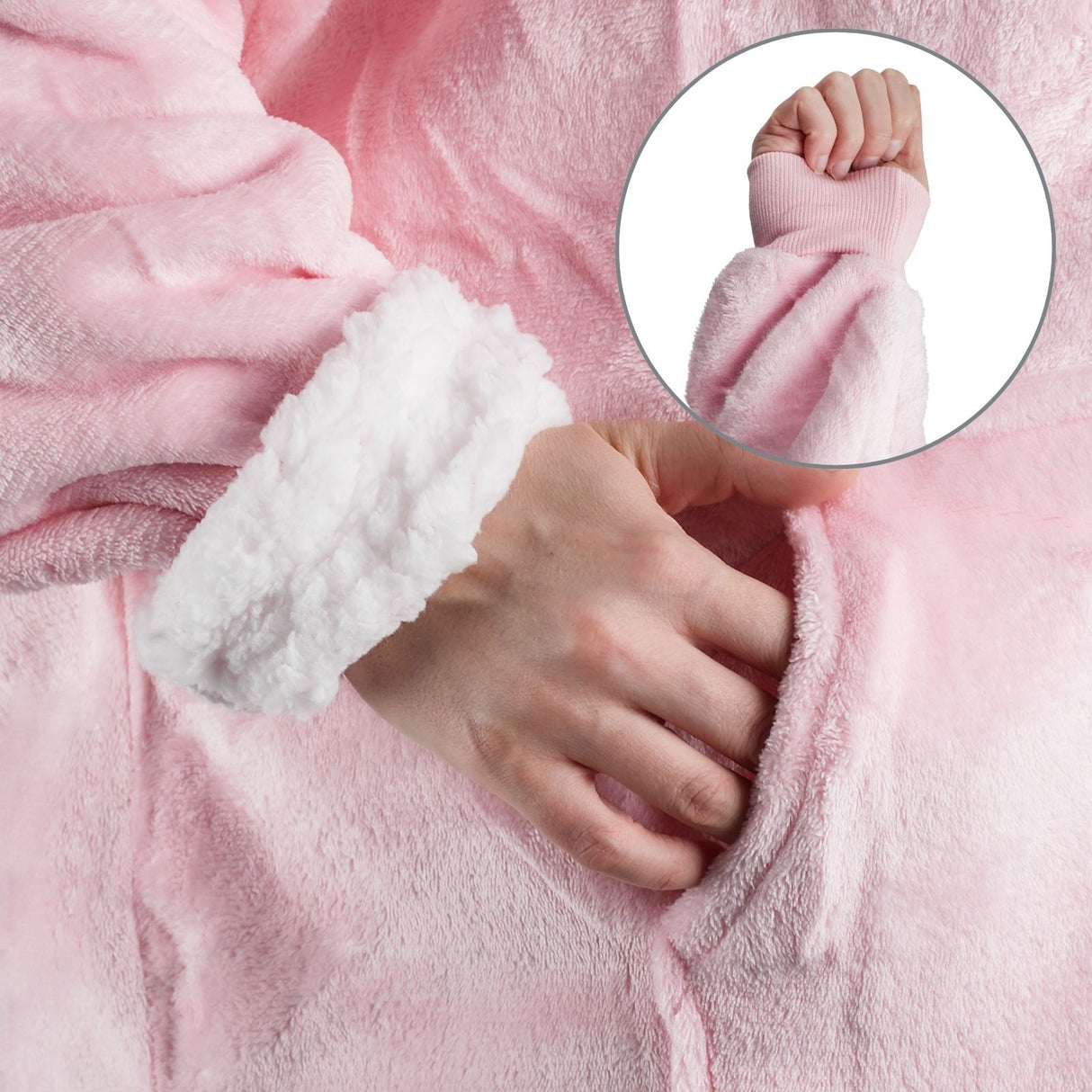 Oversize Hoodie Kuschelhoodie Hoodie-Decke Kuscheldecke mit Ärmeln