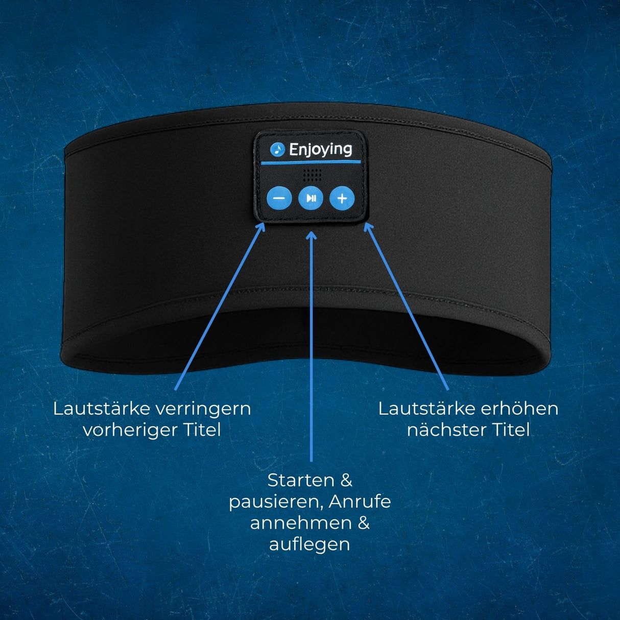 Bluetooth Schlafmaske Kopfband mit Stereo Kopfhörern Augenmaske