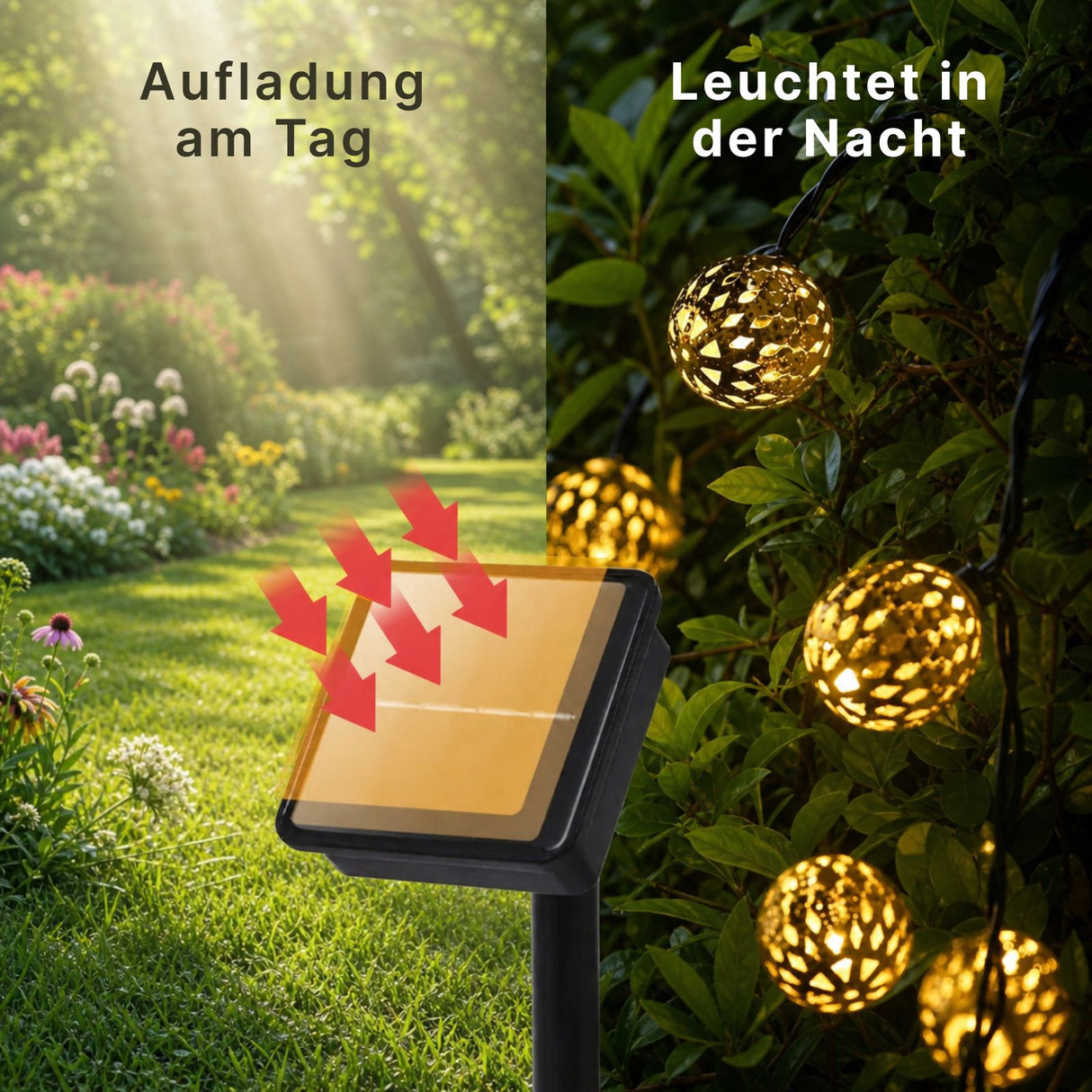 Marokkanische LED Solar-Gartenbeleuchtung 4.8m Outdoor-Dekoleuchte