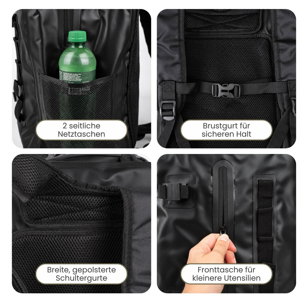 Wasserdichter Angelrucksack Tackle Bag Angeltasche Ködertasche