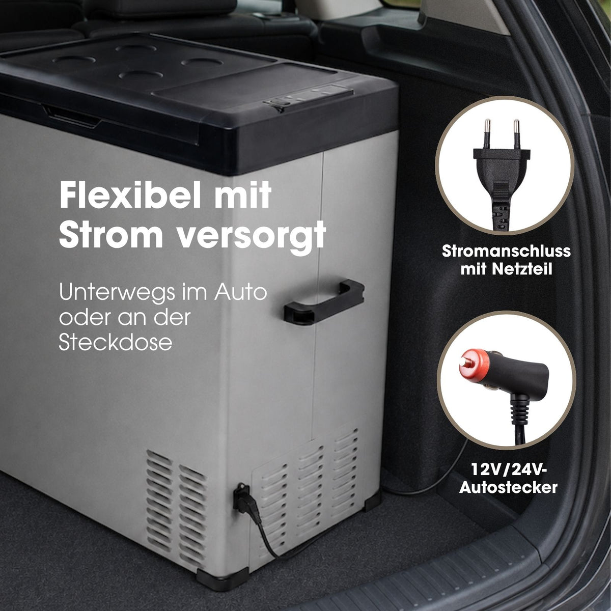 Kompressor-Kühlbox 75L Camping-Kühlschrank Auto-Kühlbox Gefrierbox