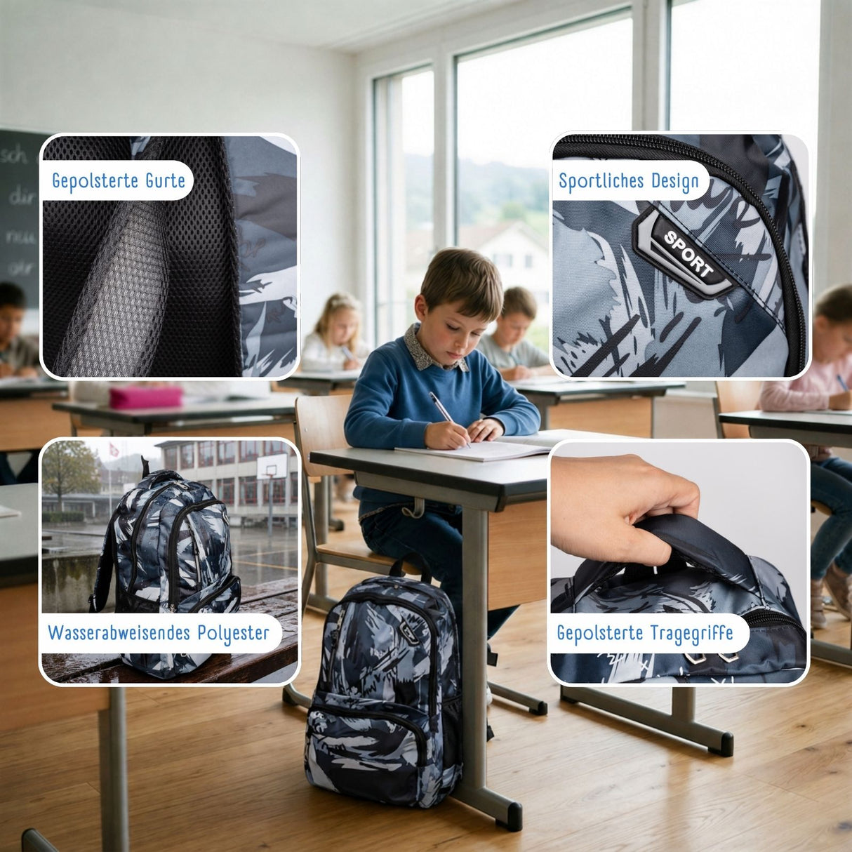 Schulrucksack Teenager-Rucksack Schulranzen Schulthek Schuelzgi