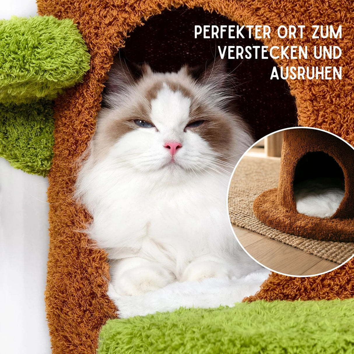 Kratzbaum mit Höhlen und Plattform Katzenbaum Kletterbaum Kratzmöbel