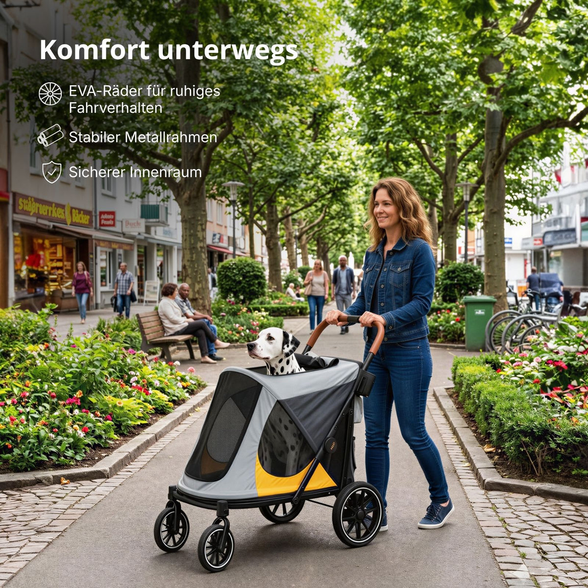 Buggy für Hunde Gr. XL Hundewagen Haustierwagen Pet Stroller Tierbuggy