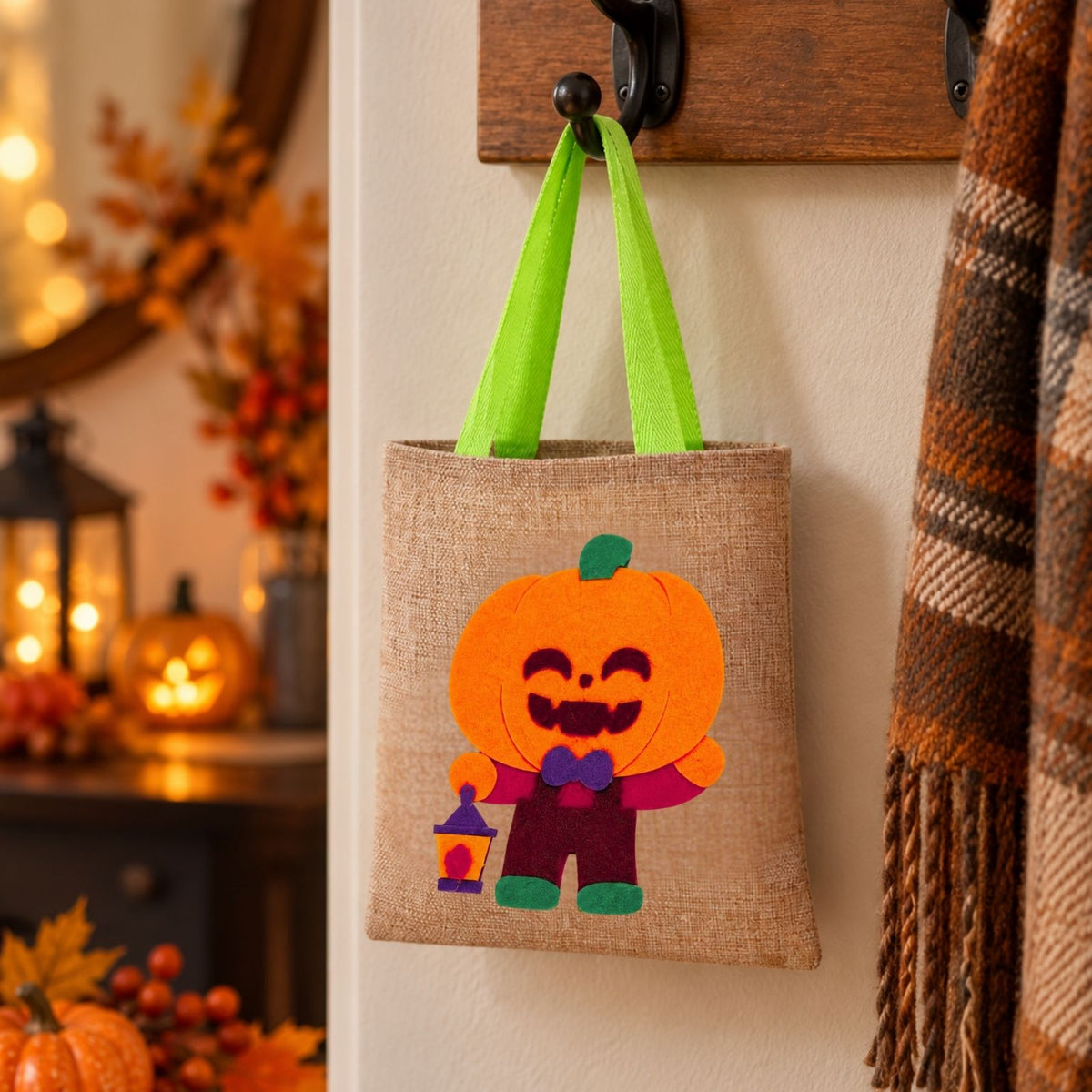 Halloween-Süssigkeitentasche Trick-or-Treat-Tasche Leinenbeutel Beutel