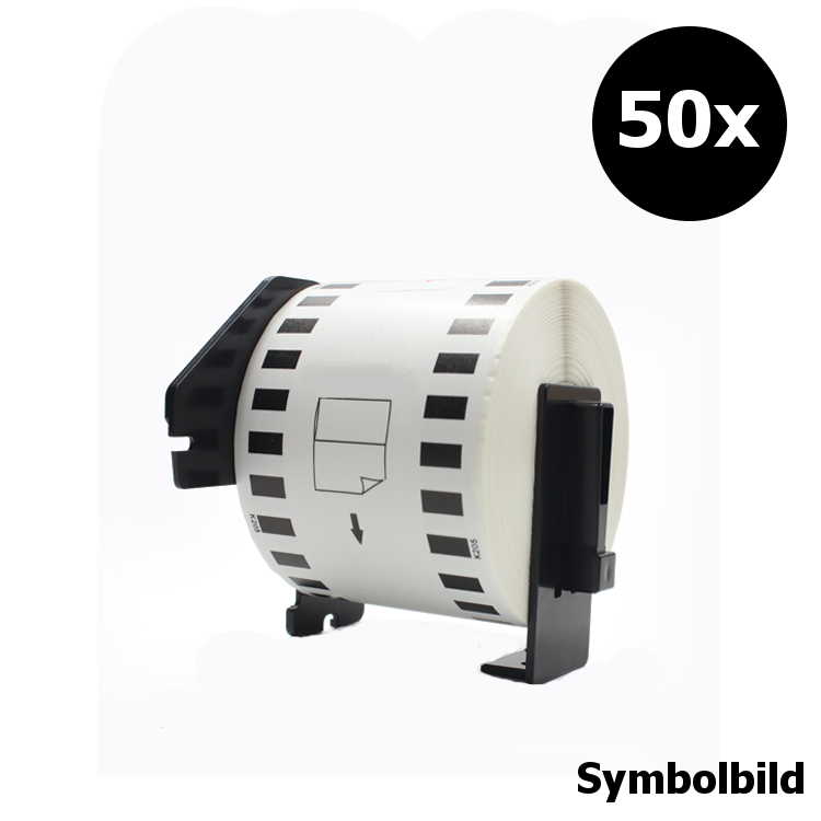 Kompatibel 50mm x 30,48m Etikette Brother DK-22223 50-Pack