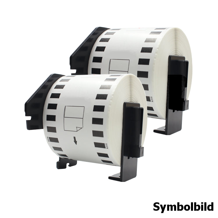 Kompatibel Druckeretikette 38mm x 30,48m Brother DK-22225 2-Pack