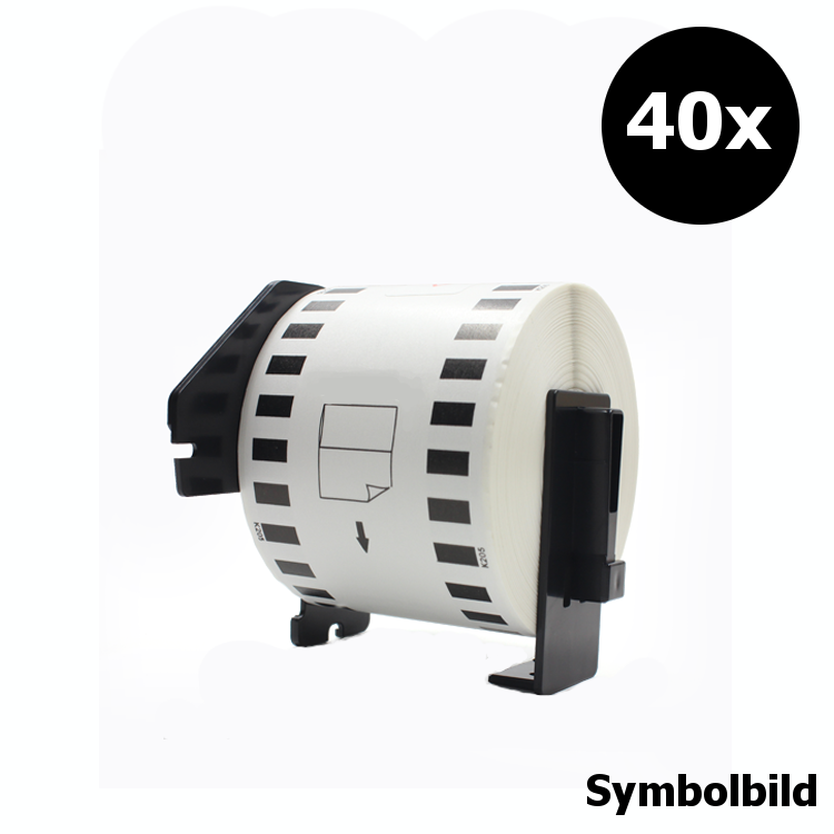 Kompatibel 102mm x 30,48m Druckeretikette Brother DK-22243