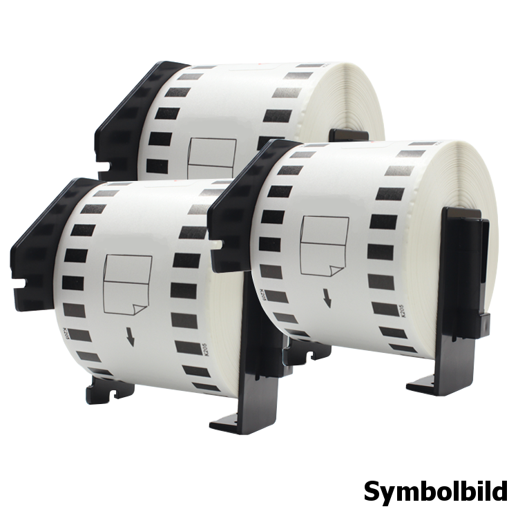 Alternative 62mm x 30m Endlos Etikette zu Brother DK-22205 3er-Pack