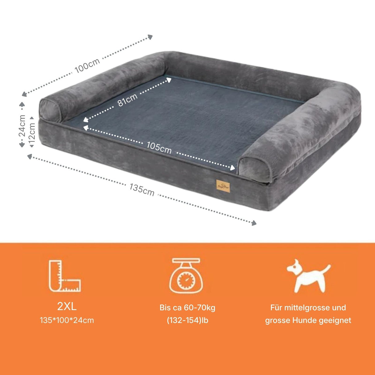 Hundebett Grösse XXL Hundekissen Tiermatte Hundesofa Haustiermatratze