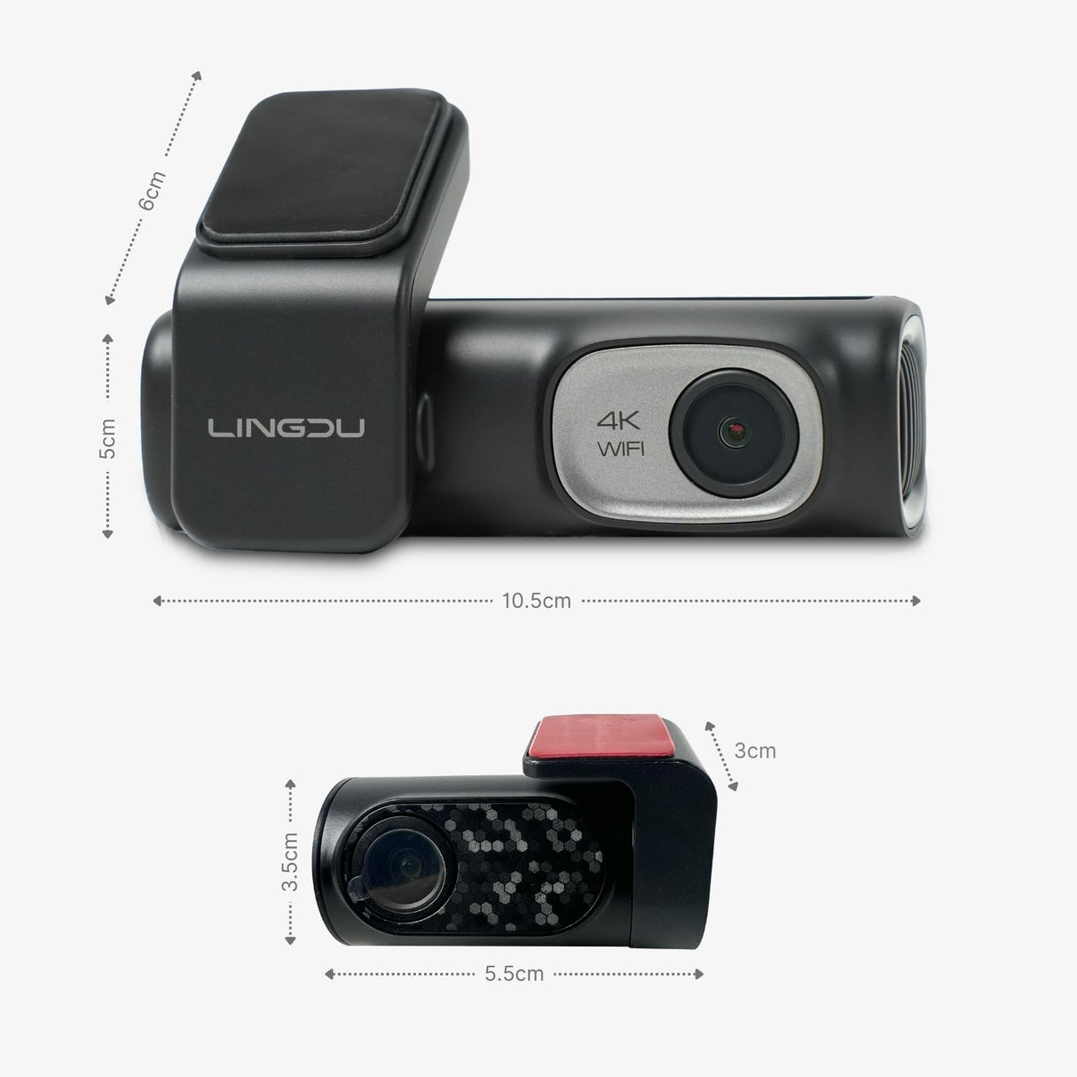 4K WiFi Dual-Dashcam Autofront-Kamera Onboard-Kamera Auto-Überwachung