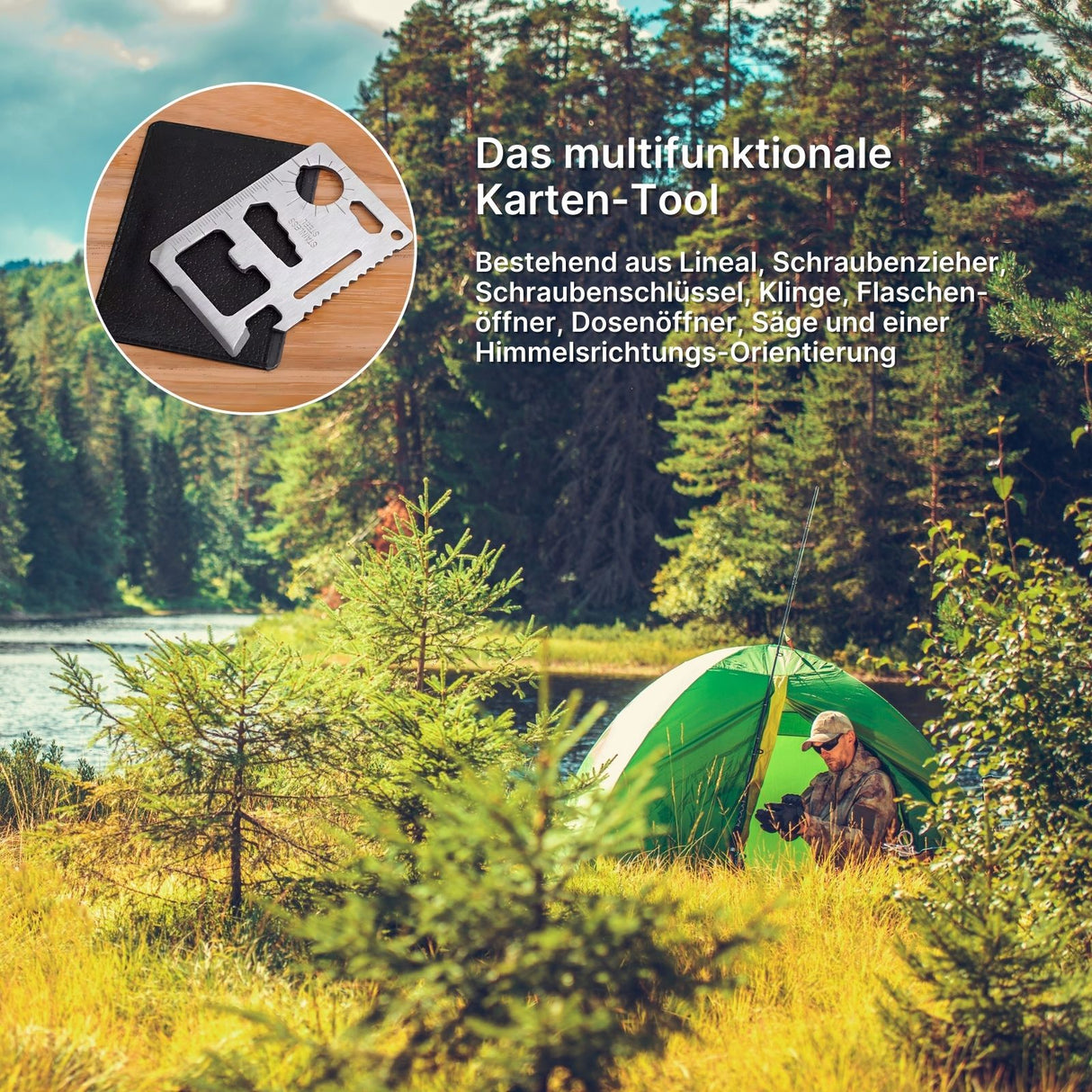 Survival-Kit Multifunktion Camping-Tools Outdoor Notfall Überlebenskit