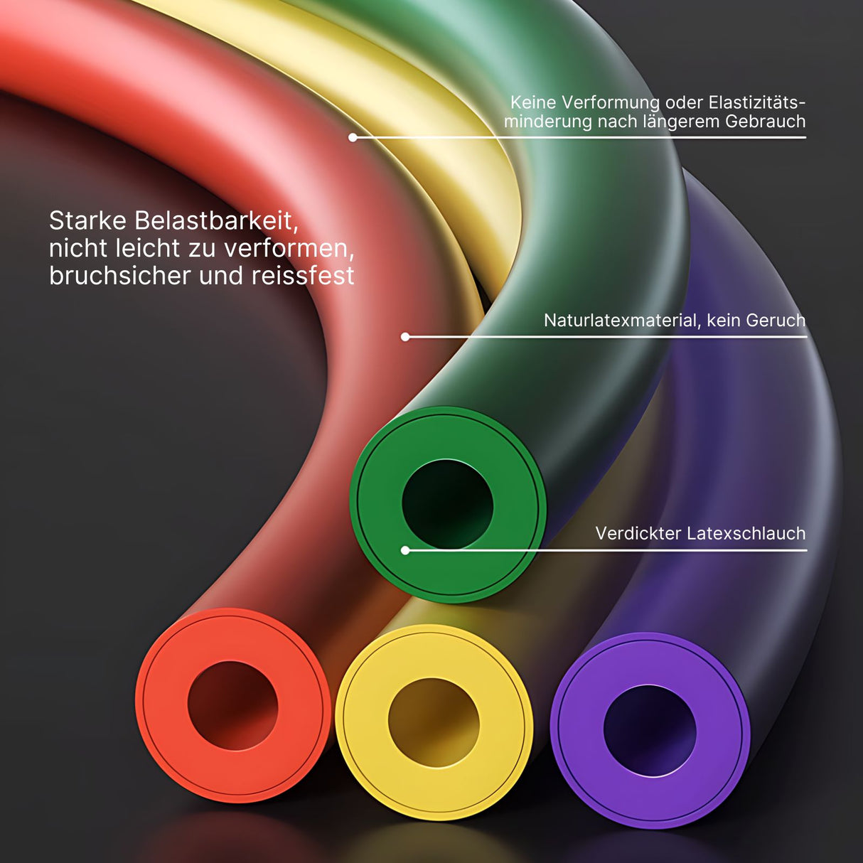 11-tlg. Set Resistance-Band Fitnessband Trainingsband Widerstandsband