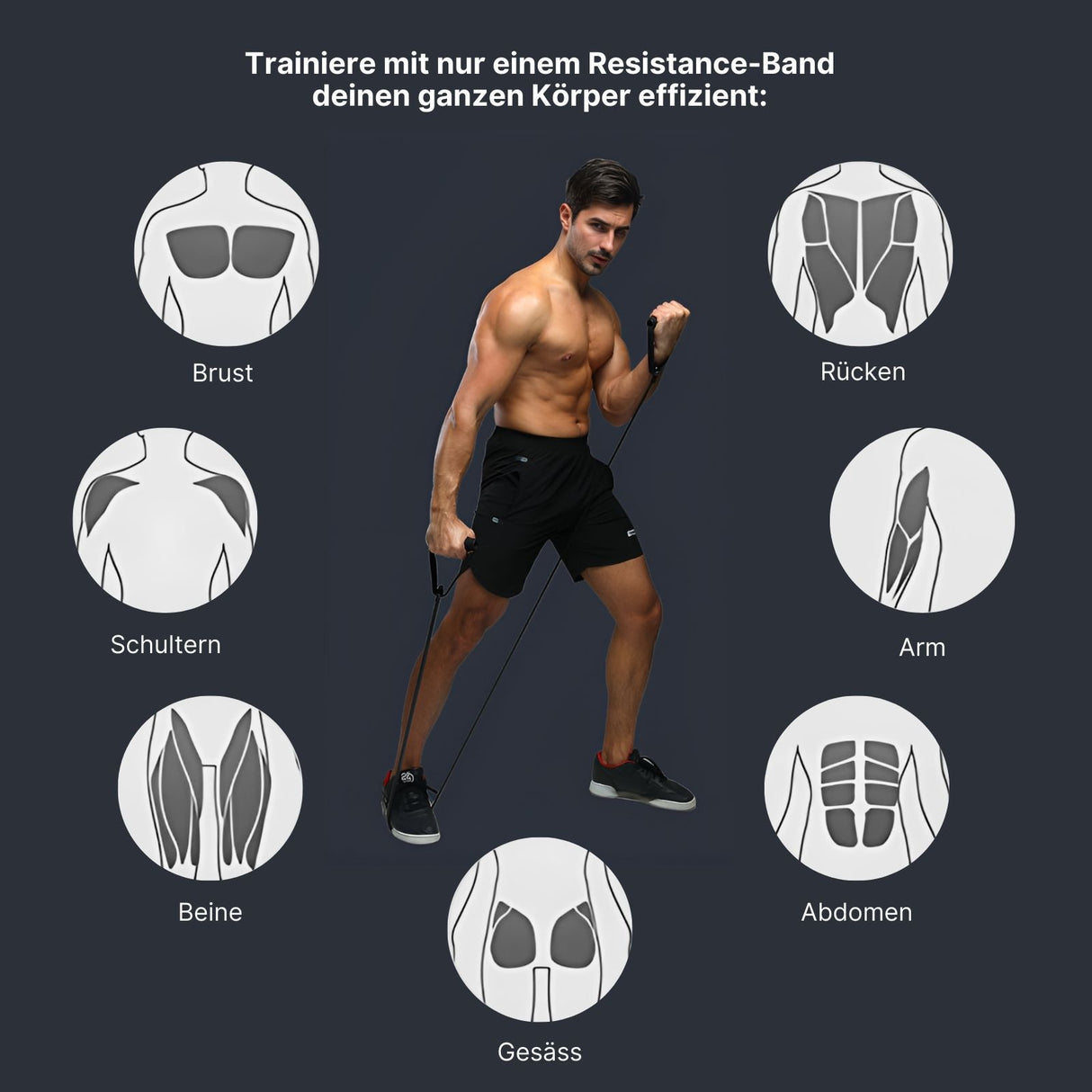 11-tlg. Set Fitnessband Resistance-Band Widerstandsband Trainingsband