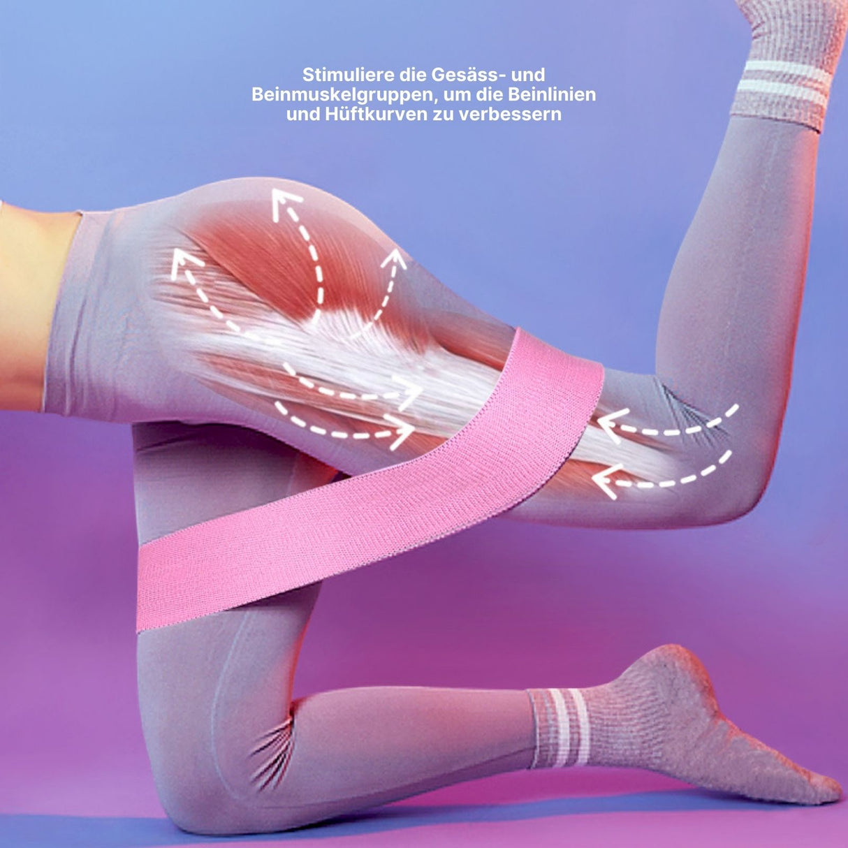 Glute-Band Hip-Resistance-Band Trainingsband Booty-Band Fitnessband