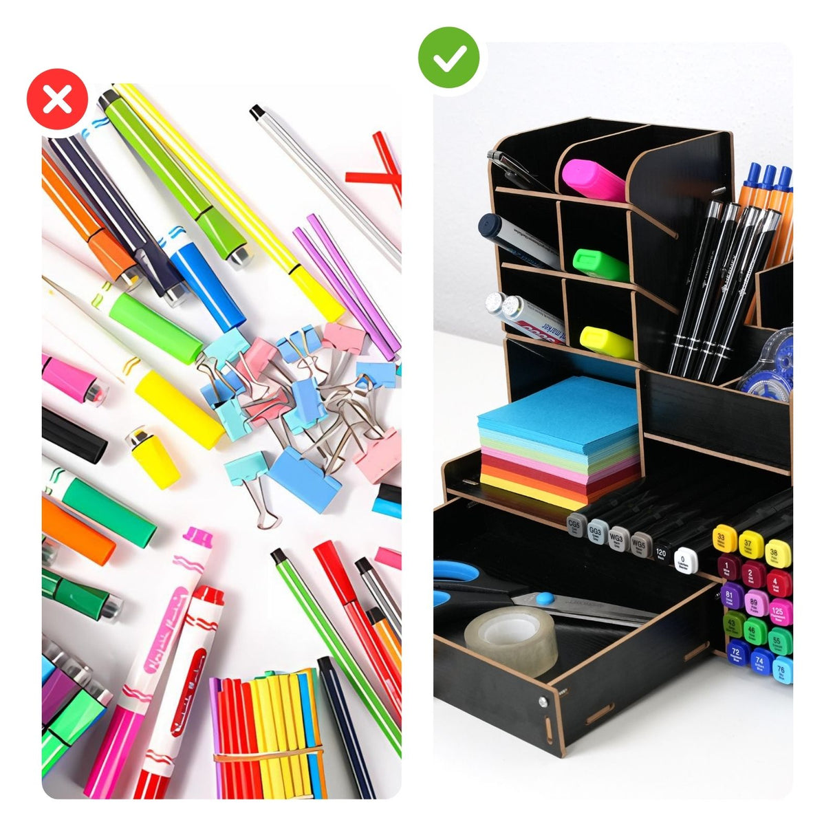 Schreibtisch-Organizer Pen Desk-Organizer Stiftaufbewahrung Stiftebox Bürotisch-Stifthalter