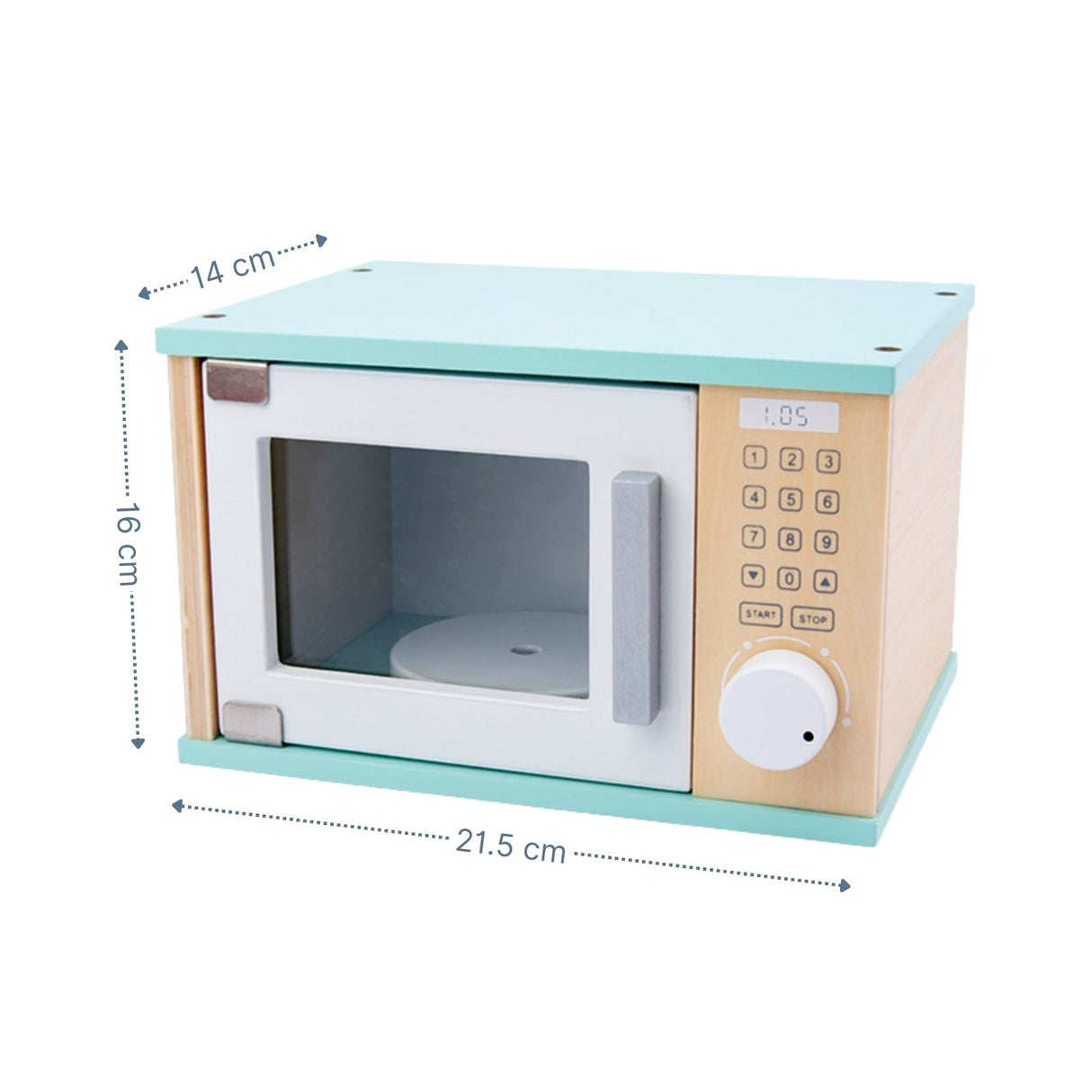 Spielzeug-Mikrowellen-Set aus Holz mit Zubehör Küchenspielzeug Kinderspielzeug